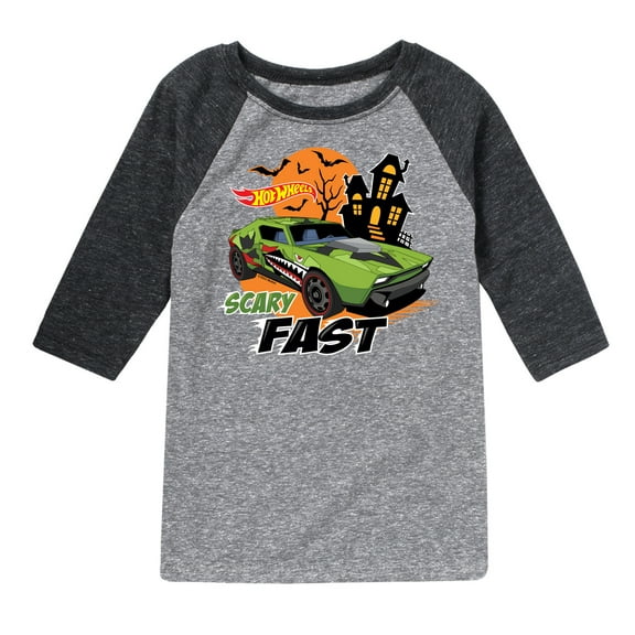 Hot Wheels - Halloween - Scary Fast - Toddler & Youth Raglan Graphic T-Shirt