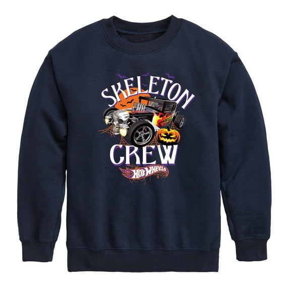 Hot Wheels - Halloween - Skeleton Crew - Toddler & Youth Crewneck Fleece Sweatshirt