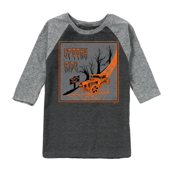 Hot Wheels - Halloween - Spooky Ride - Toddler & Youth Raglan Graphic T-Shirt