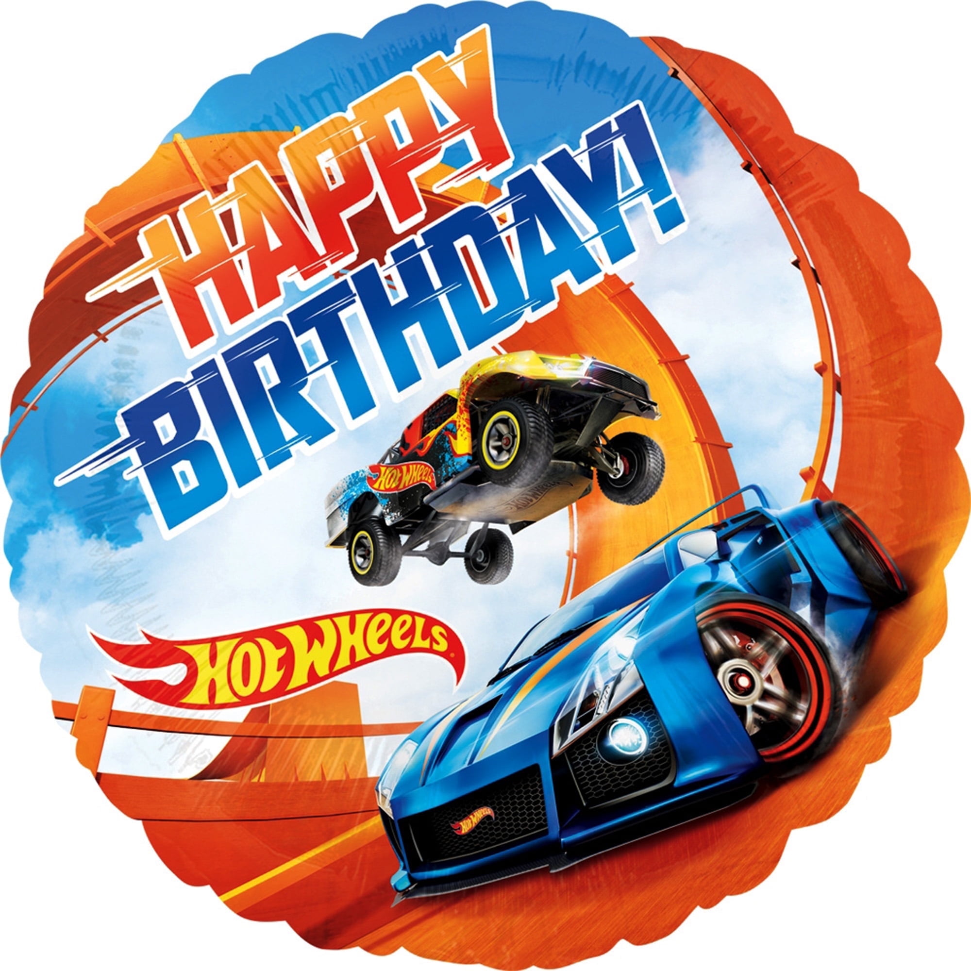 ANAGRAM (1) Hot Wheels Happy Birthday Foil Balloon 18"