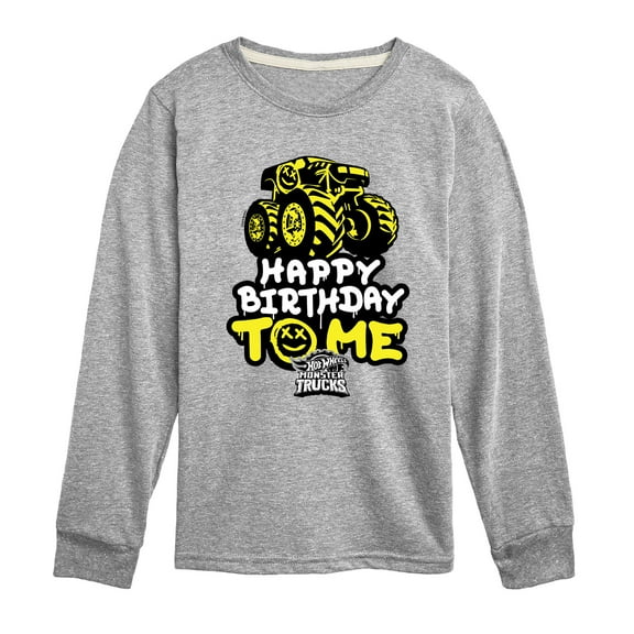 Hot Wheels - Happy Birthday To Me - Toddler And Youth Long Sleeve Graphic T-Shirt