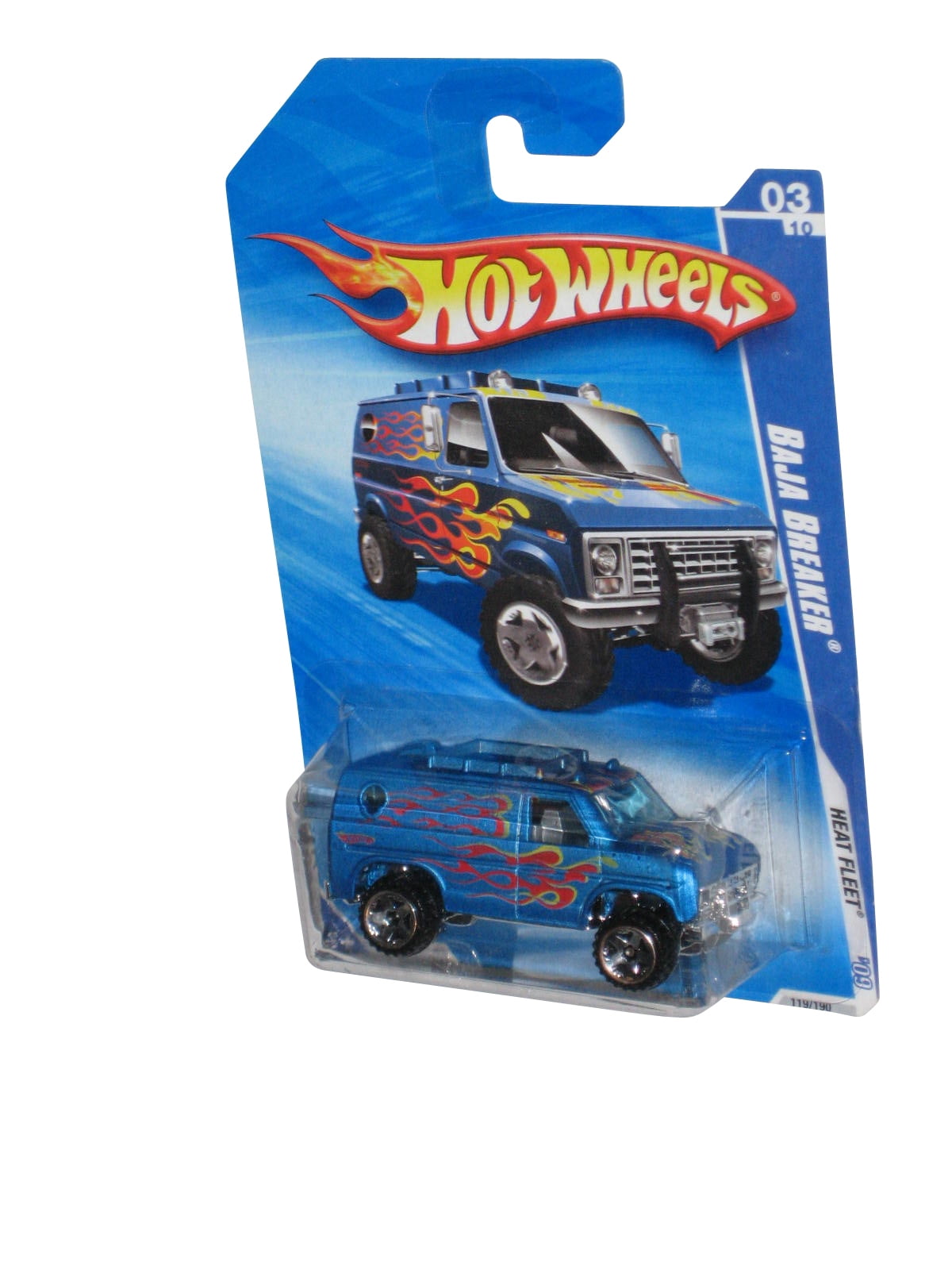 Hot Wheels Heat Fleet '09 3/10 (2009) Blue Baja Breaker Toy Truck 119/190