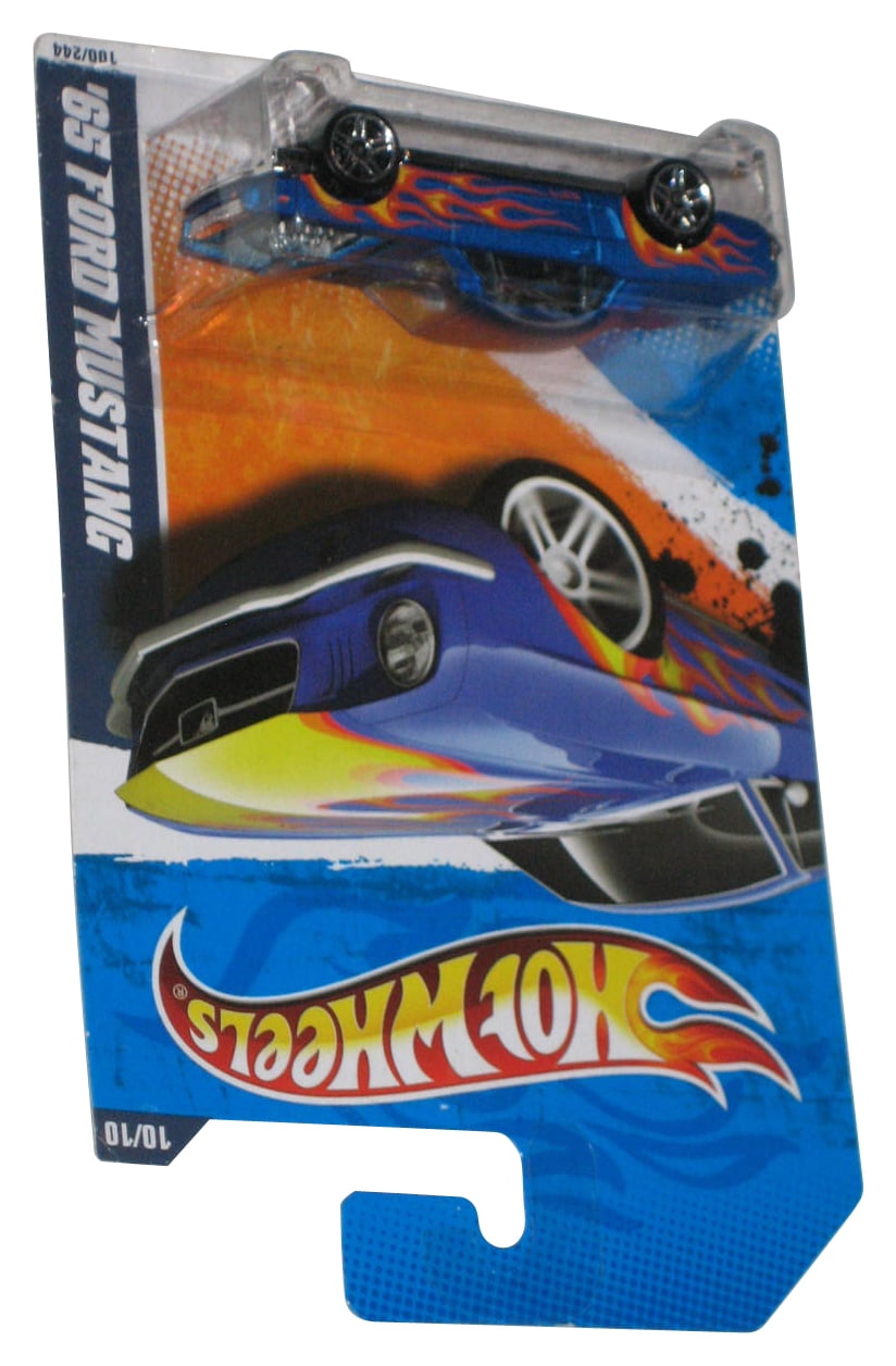 Hot Wheels Heat Fleet '11 10/10 Blue '65 Ford Mustang Car 100/244