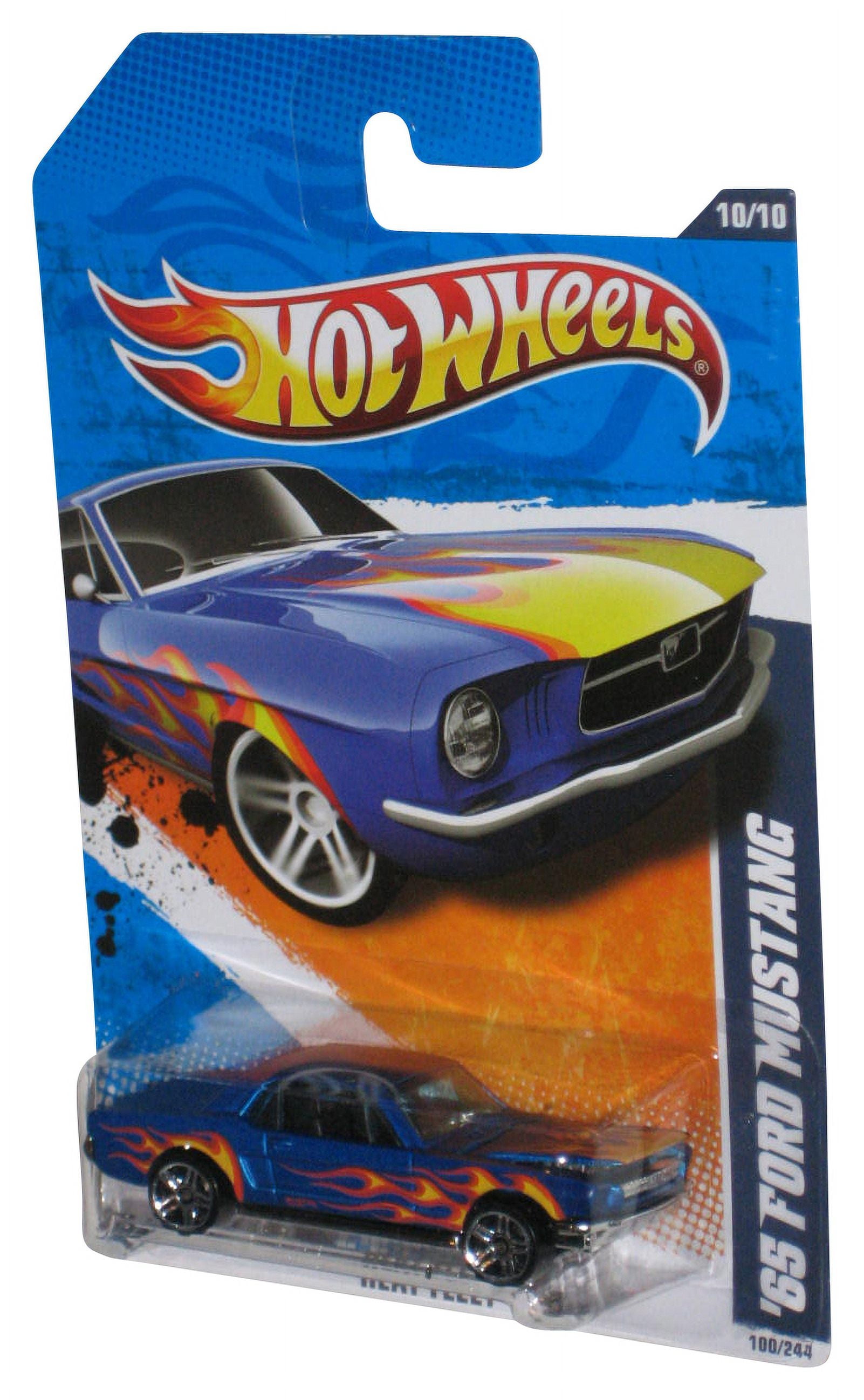 Hot Wheels Heat Fleet '11 10/10 Blue '65 Ford Mustang Toy Car 100/244