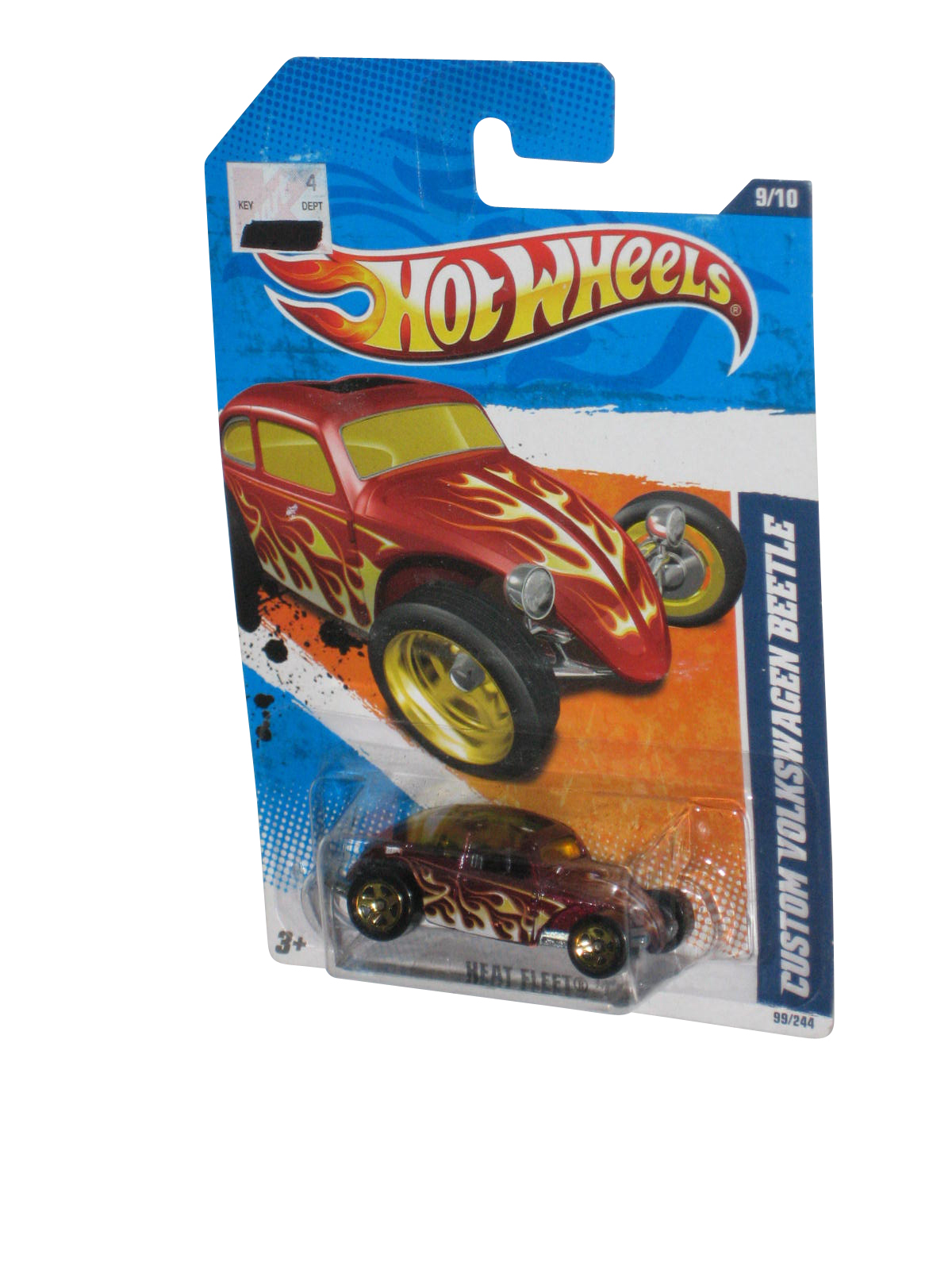 Hot Wheels Heat Fleet '11 9/10 Red Custom Volkswagen Beetle Car 99/244