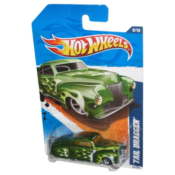 Hot Wheels Heat Fleet 8/10 (2010) Green Tail Dragger Car 98/244