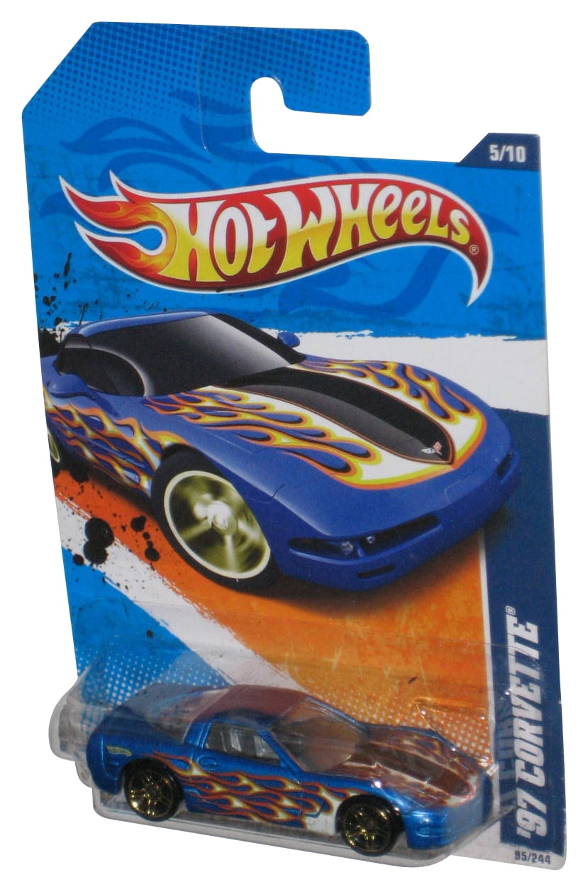 Hot Wheels Heat Fleet Blue '97 Corvette (2010) DieCast Toy Car 95/244