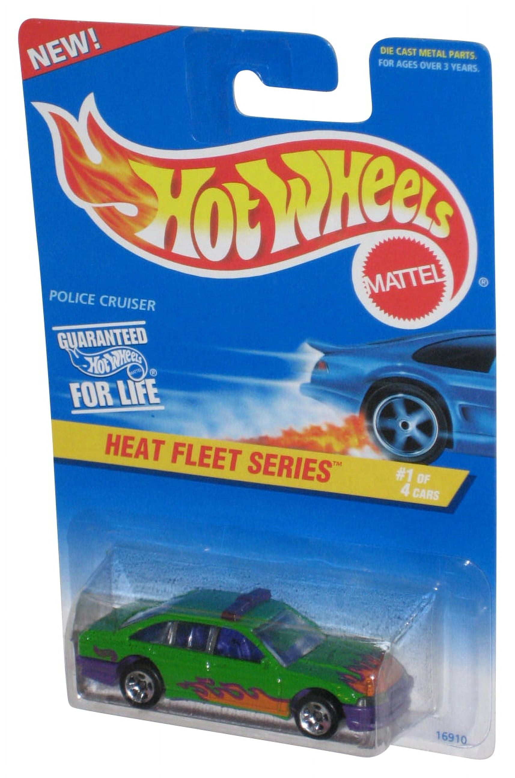Hot Wheels Heat Fleet Series 1 of 4 (1996) Green Police Cruiser
