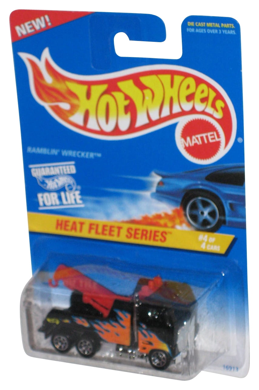 Hot Wheels Heat Fleet Series 4/4 (1996) Black Ramblin' Wrecker Toy Tow