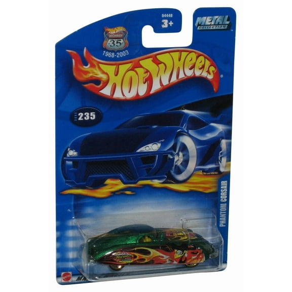 Hot Wheels Highway 35th (2002) Green Phantom Corsair Toy Car #235