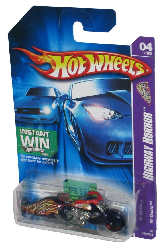 Hot Wheels Highway Horror Red W-Oozie Toy Motorcycle Bike 094/223