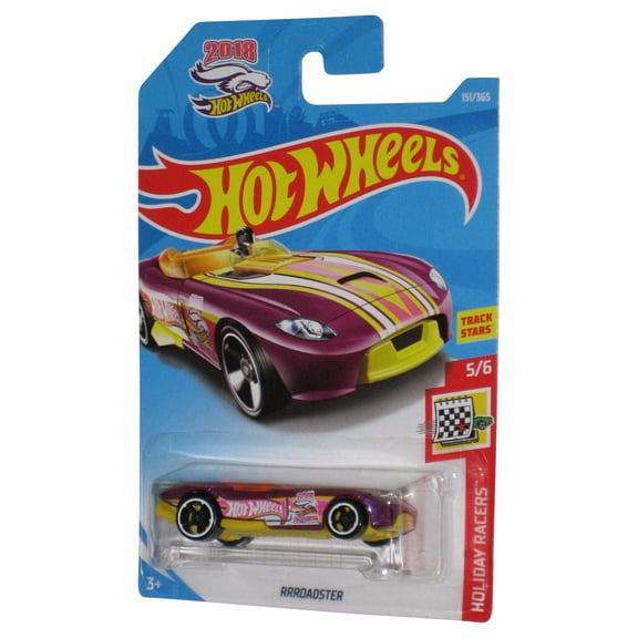Hot Wheels Holiday Racers 5/6 (2018) Rrroadster Purple Toy Car 151/365