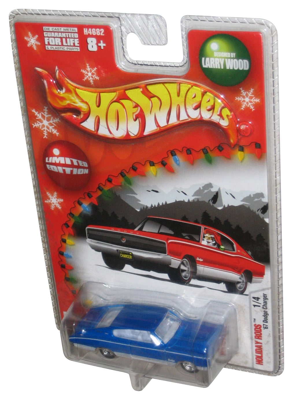 Hot Wheels Holiday Rods 1/4 (2004) Blue Larry Wood '67 Dodge