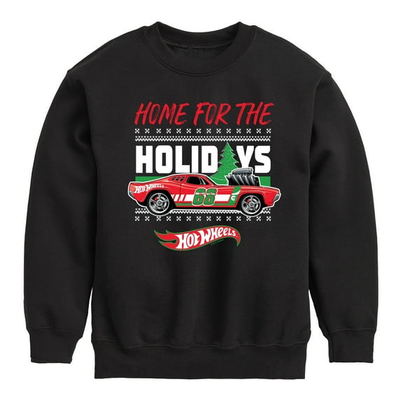 Hot Wheels - Home For The Christmas - Toddler & Youth Crewneck Fleece Sweatshirt