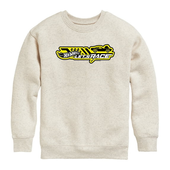 Hot Wheels - Let's Race Logo - Youth Crew Fleece Sweatshirt