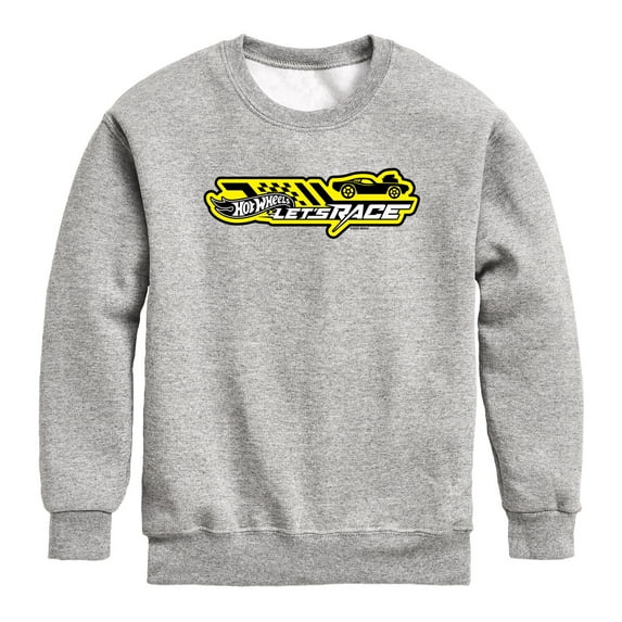 Hot Wheels - Let's Race Logo - Youth Crew Fleece Sweatshirt