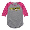 thumbnail image 1 of Hot Wheels - Let's Race Logo - Youth Girls Shirt Tail Raglan T-Shirt, 1 of 4