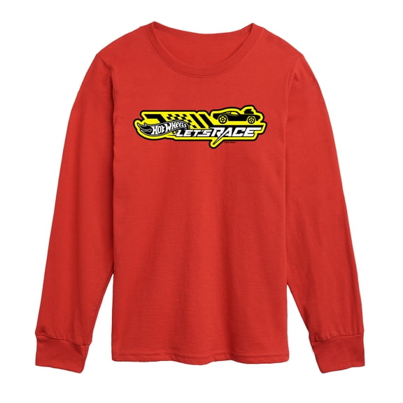 Hot Wheels - Let's Race Logo - Youth Long Sleeve Graphic T-Shirt