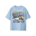 thumbnail image 1 of Hot Wheels Hot Rod City Skyline Boys Graphic Short Sleeve T-Shirt (Light Blue, S-XL), 1 of 4