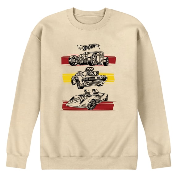 Hot Wheels - Hot Rods Stack - Men's Long Sleeve Crew Fleece Sweatshirt