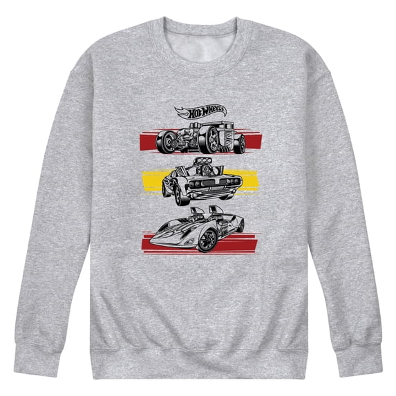 Hot Wheels - Hot Rods Stack - Men's Long Sleeve Crew Fleece Sweatshirt