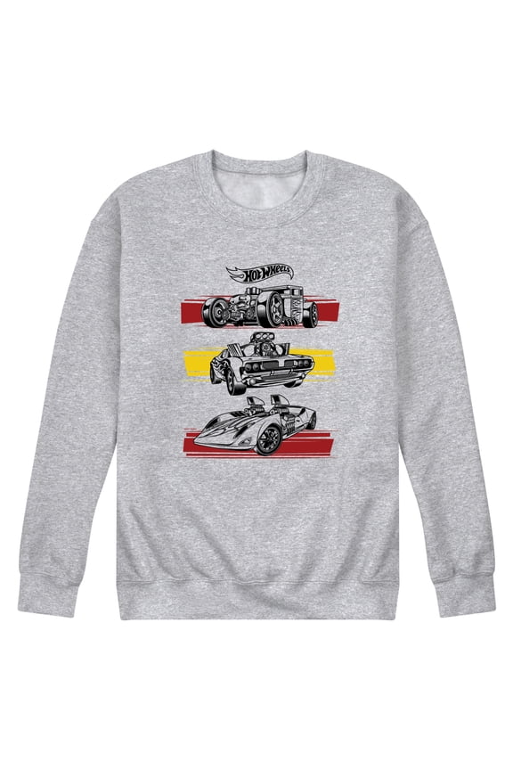 - Hot Rods Stack - Men's Long Sleeve Crew Fleece Sweatshirt