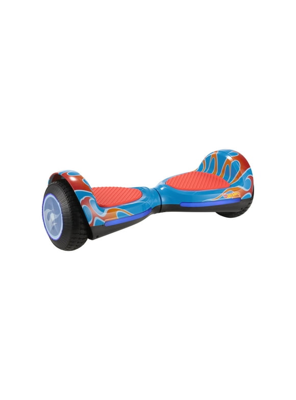 Hot Wheels Hoverboard with Light Up Wheels, Blue and Red