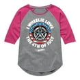 thumbnail image 1 of Hot Wheels - I Wheelie Love 4th of July - Toddler And Youth Girls Raglan Graphic T-Shirt, 1 of 4