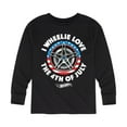 thumbnail image 1 of Hot Wheels - I Wheelie Love 4th of July - Toddler And Youth Long Sleeve Graphic T-Shirt, 1 of 5