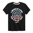 thumbnail image 1 of Hot Wheels - I Wheelie Love 4th of July - Toddler And Youth Short Sleeve Graphic T-Shirt, 1 of 5
