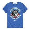 thumbnail image 1 of Hot Wheels - I Wheelie Love 4th of July - Toddler And Youth Short Sleeve Graphic T-Shirt, 1 of 5
