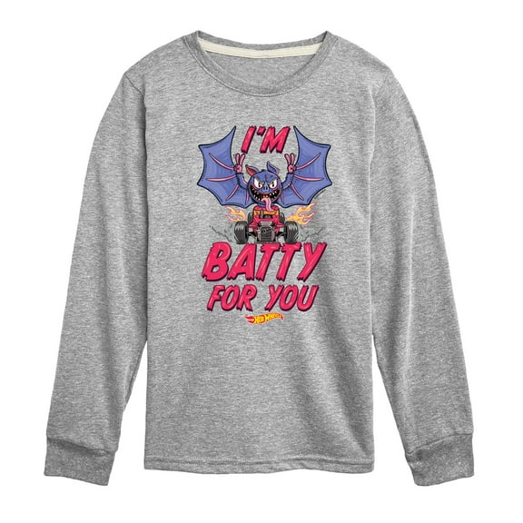Hot Wheels - I'm Batty For You - Toddler & Youth Long Sleeve Graphic T-Shirt