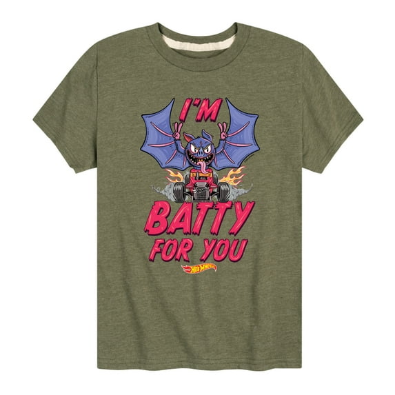 Hot Wheels - I'm Batty For You - Toddler & Youth Short Sleeve Graphic T-Shirt