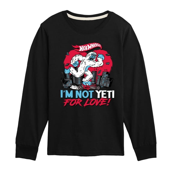 Hot Wheels - I'm Not Yeti For Love - Toddler & Youth Long Sleeve Graphic T-Shirt