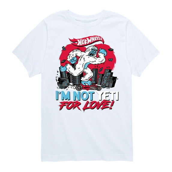 Hot Wheels - I'm Not Yeti For Love - Toddler & Youth Short Sleeve Graphic T-Shirt