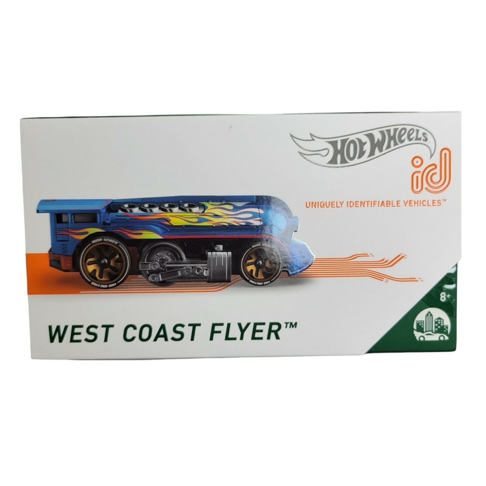Hot Wheels ID West Coast Flyer, 1/64 Scale, Spectraflame Blue, HW