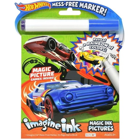 Bendon Coloring and Activity Book Imagine Ink, Mess Free (Hot Wheels)