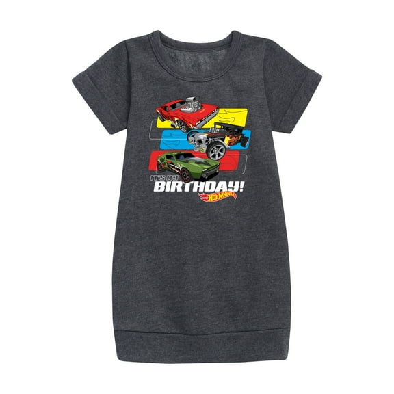 Hot Wheels - Its My Birthday - Toddler And Youth Girls Fleece Dress