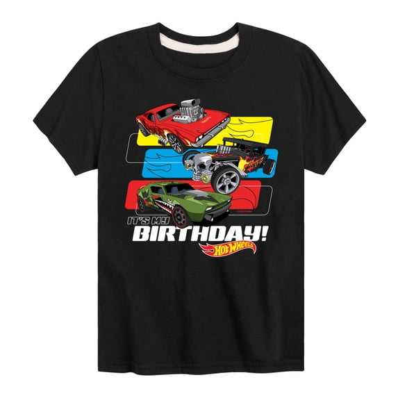 Hot Wheels - Its My Birthday - Toddler And Youth Short Sleeve Graphic T-Shirt