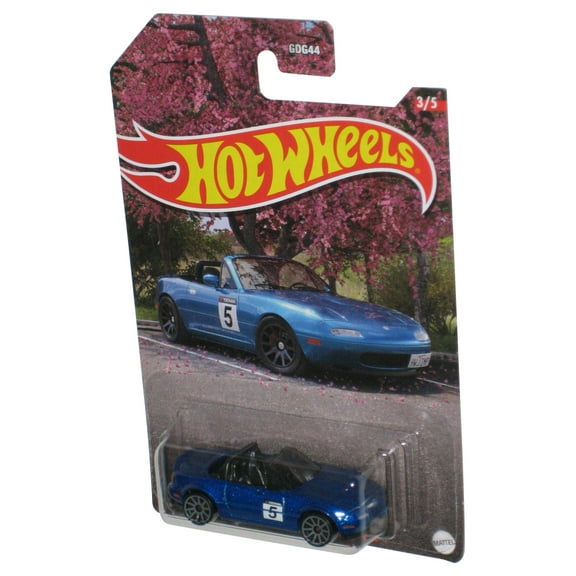 Hot Wheels Japanese Series Blue '91 Mazda MX-5 Miata (2021) Mattel Toy Car 3/5