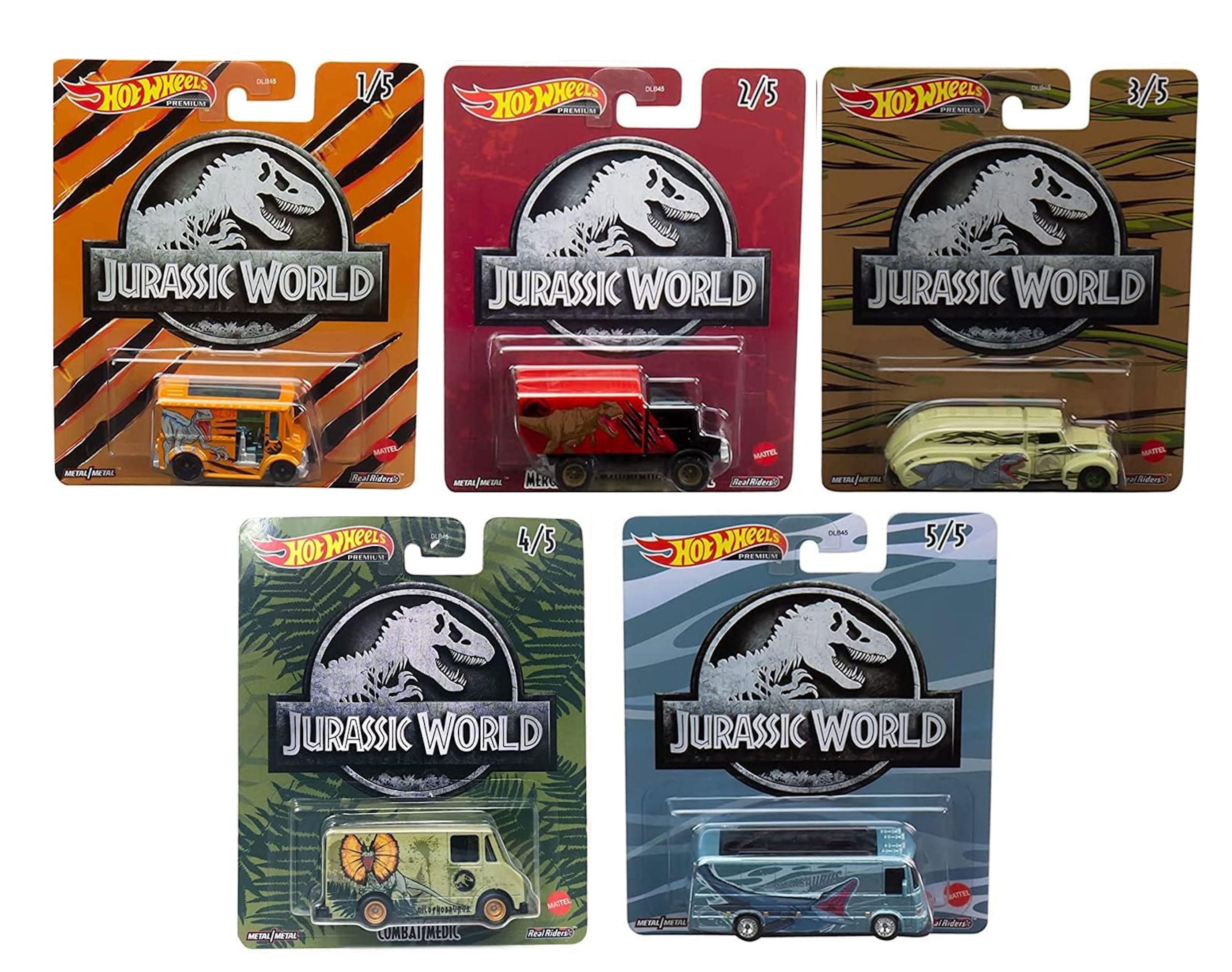 Hot Wheels Jurassic World 2022 Pop Culture Complete 5‑Pack (DLB45‑946Q)