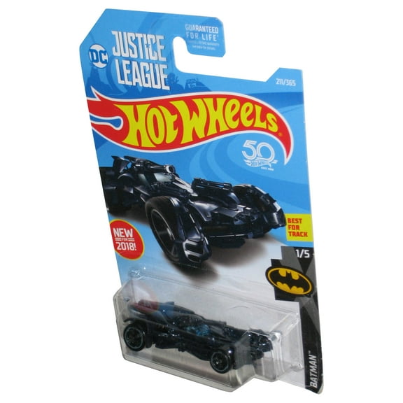 Hot Wheels Justice League Batmobile (2018) Mattel Black Toy Car 211/365