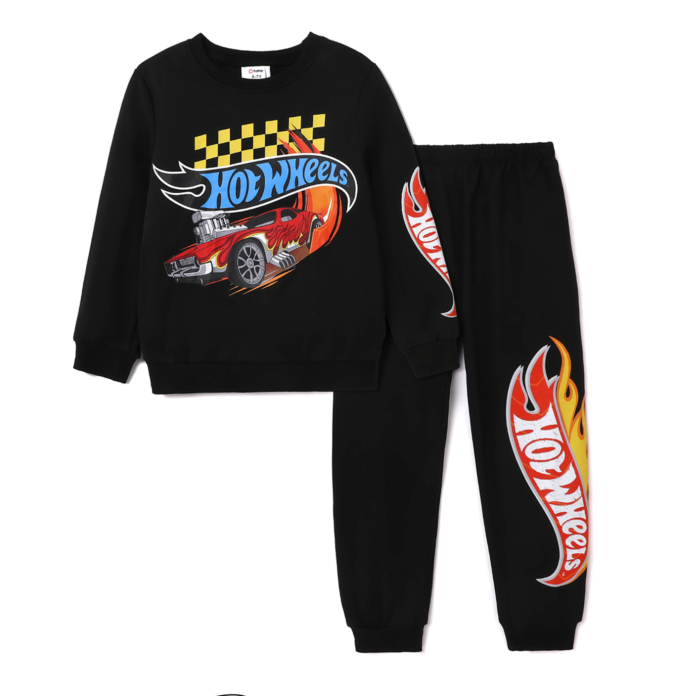 Kids Boys 2 pcs Graphic Sweatshirt and Elasticized Pants 2 Pieces Outfit Sets Sizes 6-12
