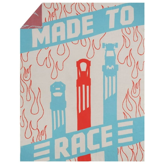 Hot Wheels Knit Throw Blanket, 100% Cotton, 46x60