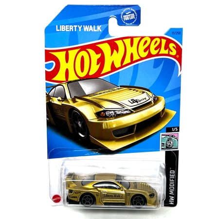 Hot Wheels LB Super Silhouette Nissan Silvia (S15) Play Vehicles, Gold, 1.76 oz