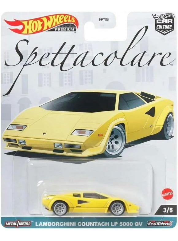 Hot Wheels Lamborghini Countach LP 5000 QV, Spettacolare car culture 3/5 [yellow]