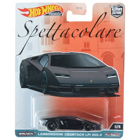 Hot Wheels Lamborghini Countach LPI 800-4 Spettacolare Play Vehicle, 16 Yrs, Black