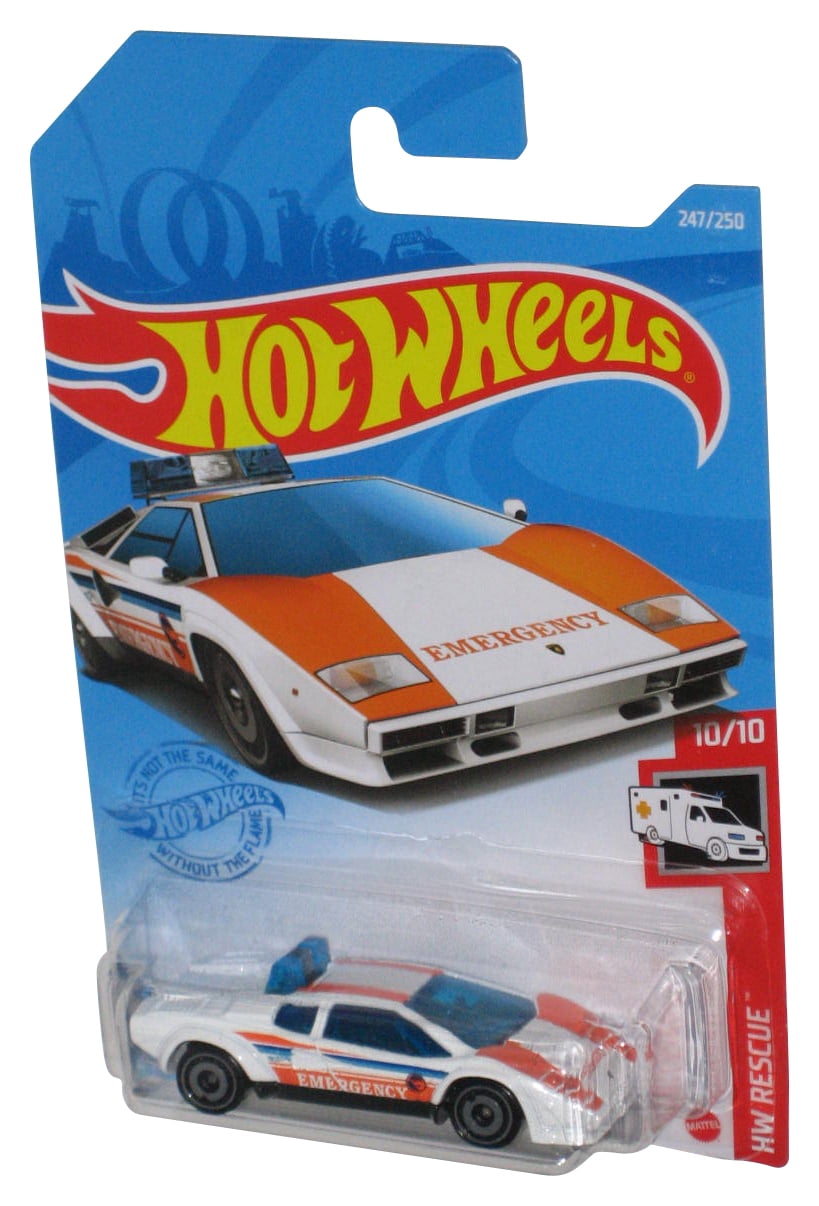 Hot Wheels Lamborghini Countach Police Car HW Rescue 10/10 (2021