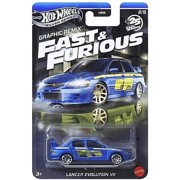 Hot Wheels Lancer Evolution VII Graphic Remix Silver Series