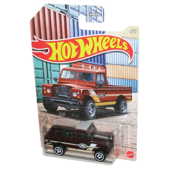 Hot Wheels Land Rover Series III Pickup (2020) Mattel Brown Toy Truck 4/5